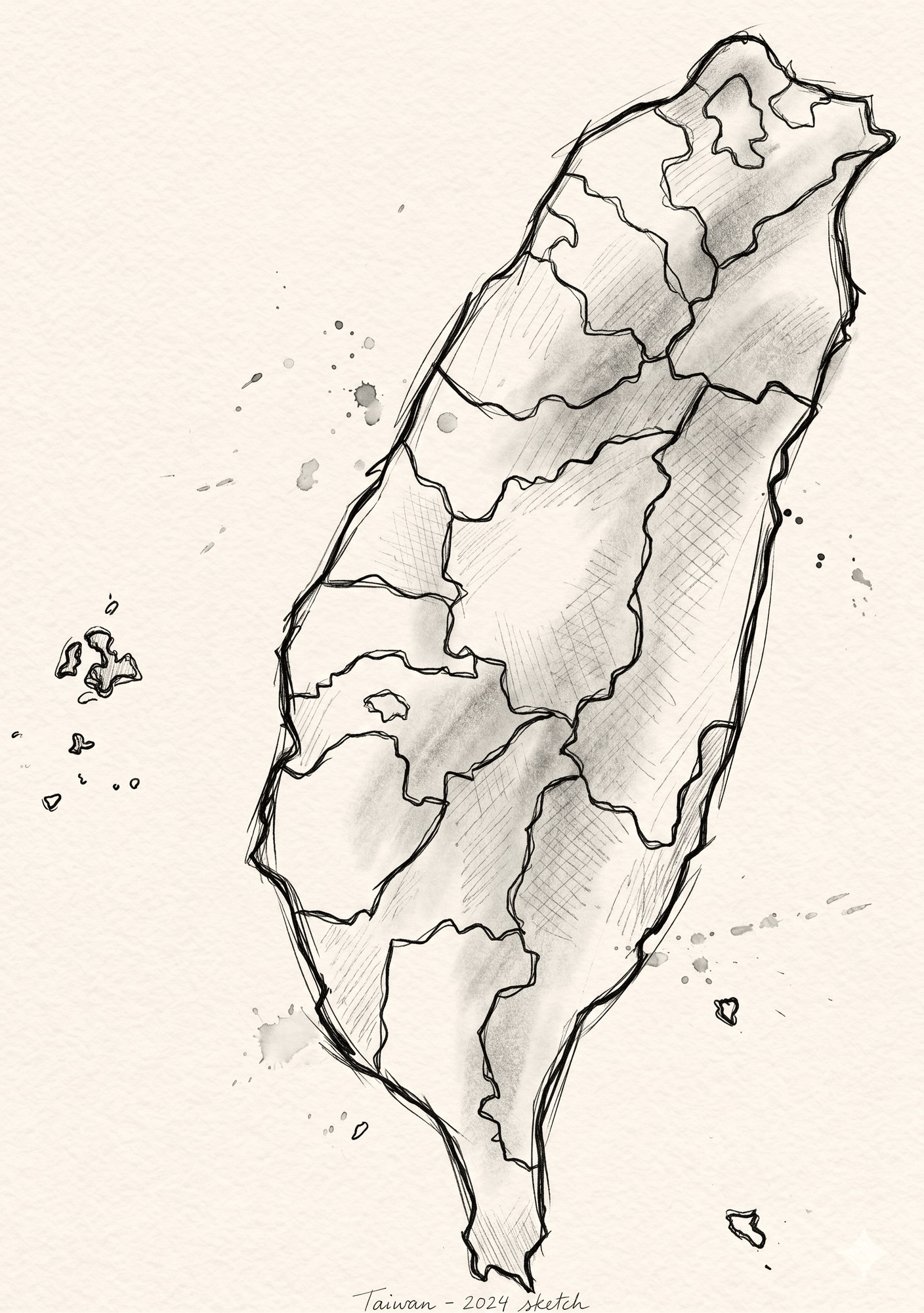 台灣手繪地圖